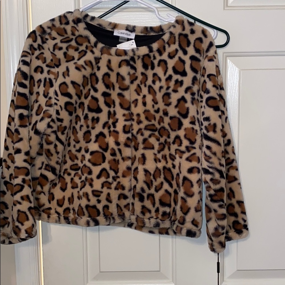 Calvin Klein faux fur jacket